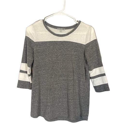 Charlotte Russe Gray Color-block Casual T-shirt Women Sz S - Picture 9 of 9